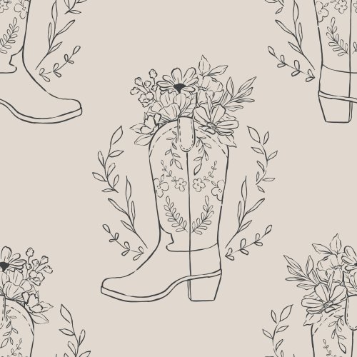 floral cowgirl boot design
