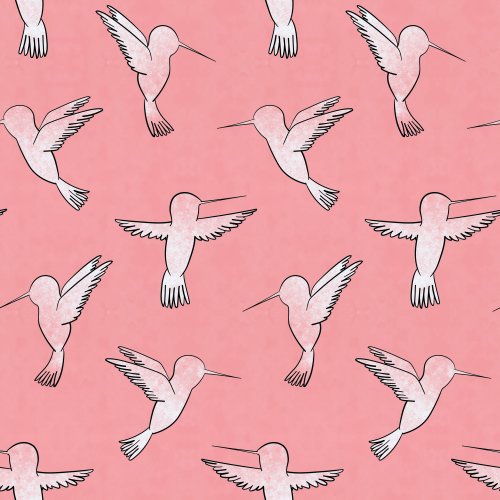 hummingbirds on a solid background
