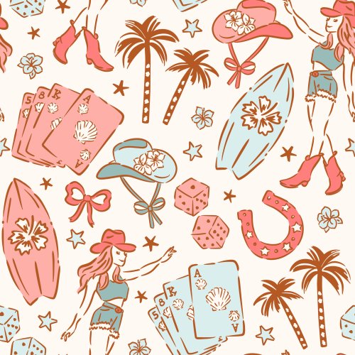 western cowgirl summer beach design