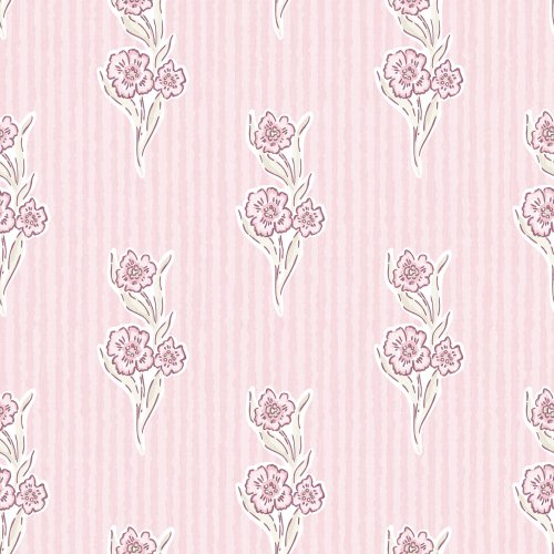 Country block print florals on hand painted pinstripe background