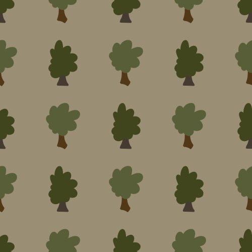 trees on a tan background