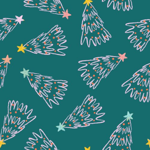 colorful christmas trees