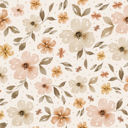 Country Floral Watercolor neutral floral