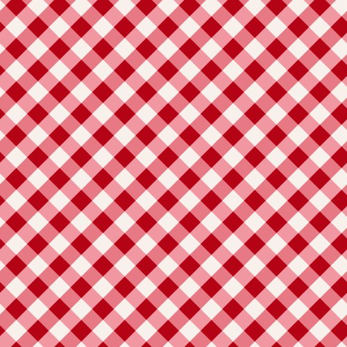 Cherry red diamond gingham for Sugar and Spice