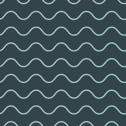 A minimal wavy stripe pattern in navy blue that blends the entire under the sea collection and uses gender neutral colors.