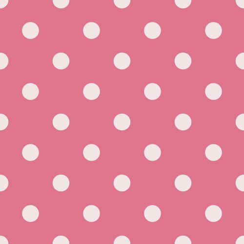 A deep pink rose background with organized white dots