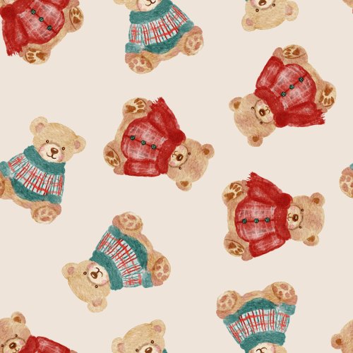 bears wearing christmas sweaters