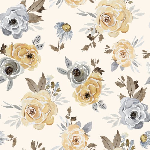 yellow and blue floral