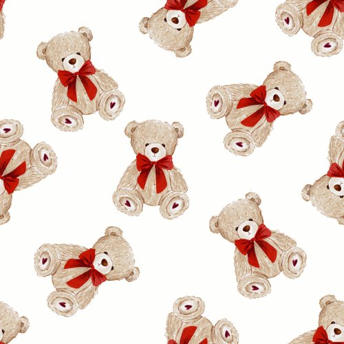 Vintage Teddy Bear Theodore & Red Bows