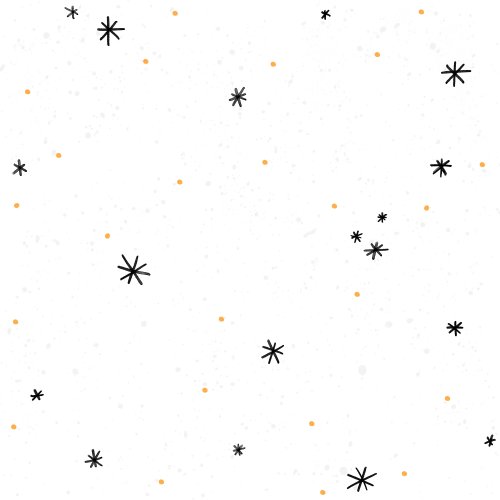 black stars on white background