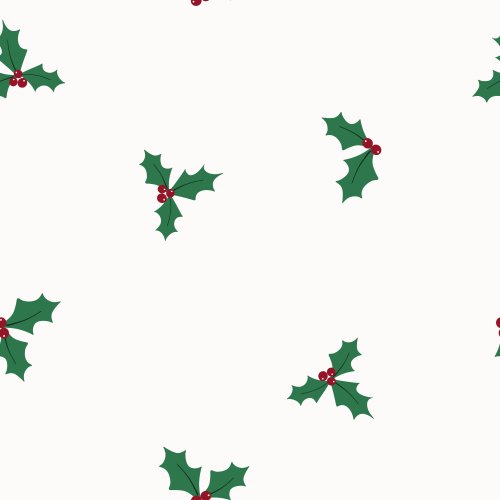 Minimal Festive Holly and Berries tossed 