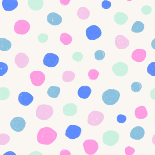 Pink and Blue Spring Polka Dot 