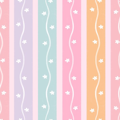 Pastel Floral Stripe