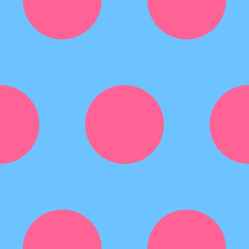 pink dots on blue