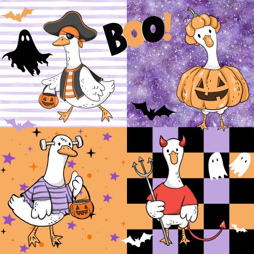 halloween geese checkers