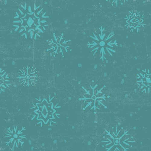 snowflakes on teal background