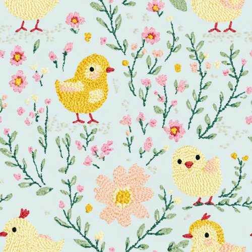 3D knitted look spring chicks