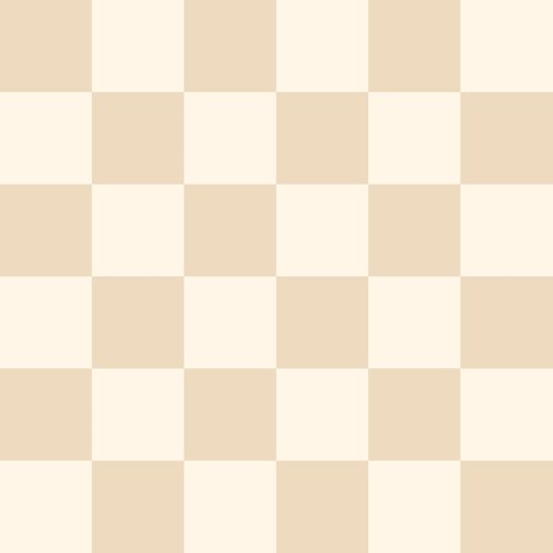 Simple and elegant two-tone checkerboard pattern in soft beige and white, ideal for minimalist and modern clothing and apparel.