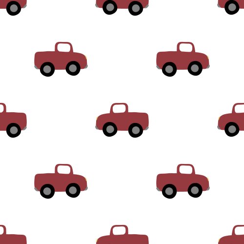 red trucks on a white background