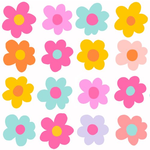 bright colorful summer floral design