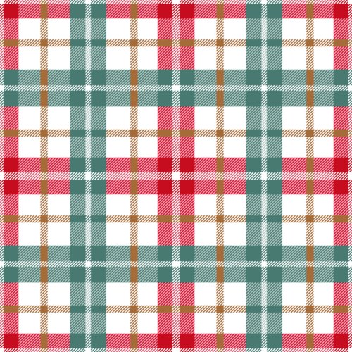 Red green brown plaid 