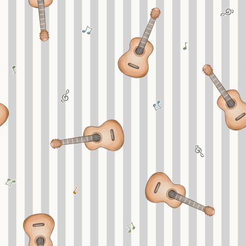 Hand drawn guitar pattern.