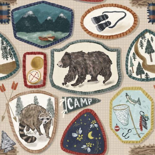 camping scouts patches