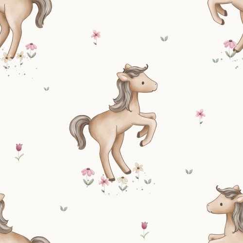 Hand drawn horse design. Cute and simple for kids.