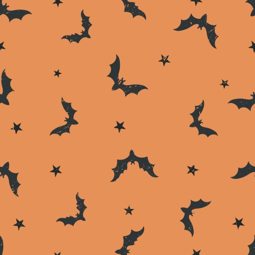 black bats on orange