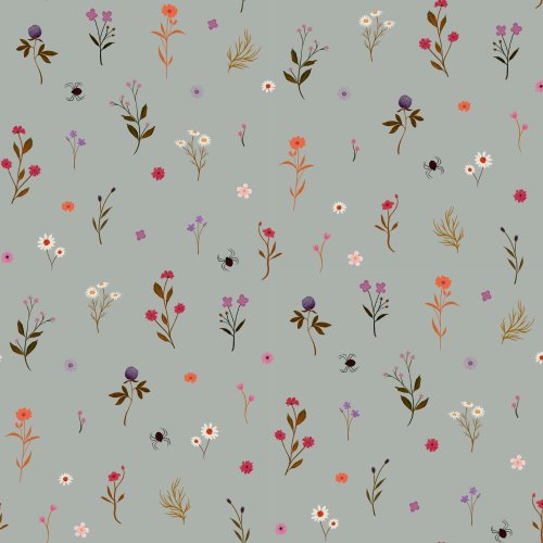 halloween spirder floral