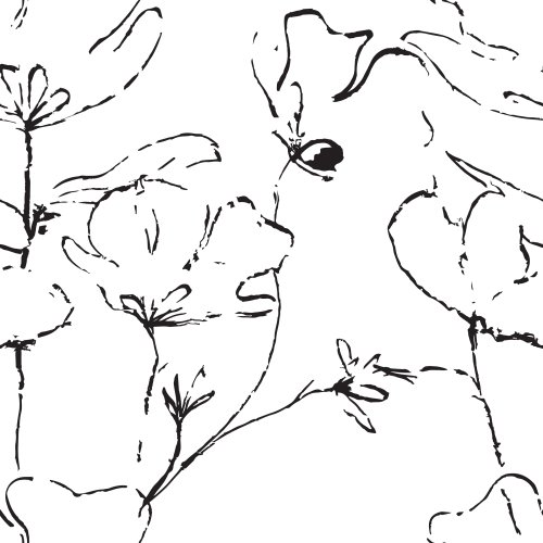 Hand drawn flower sketches, simple and elegant