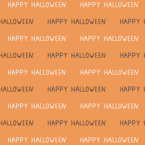 happy halloween handwritten text