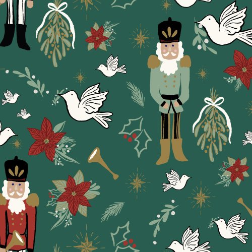 Vintage Christmas illustrative pattern