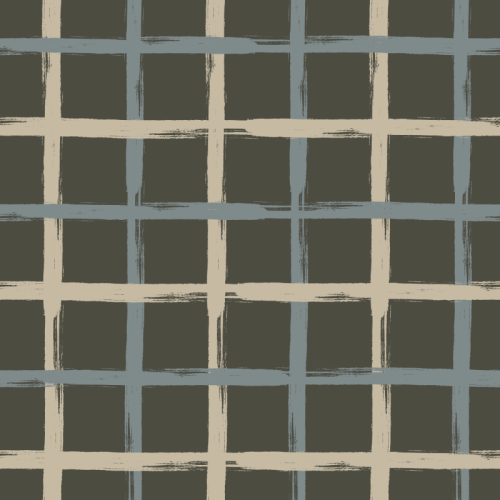 textured checkered pattern with hand painted lines on a dark green background