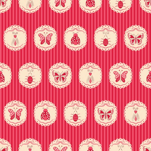 Doily Love Bugs on Stripes