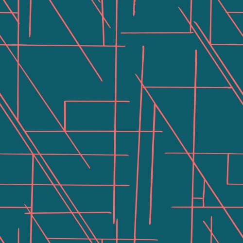 Stunning versatile, two color unique hand drawn line design. 