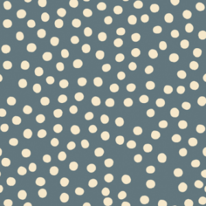 blue and cream polka dots