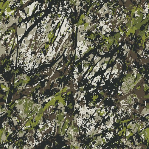 black white and green realistic camouflage design