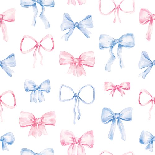 pink and blue bows