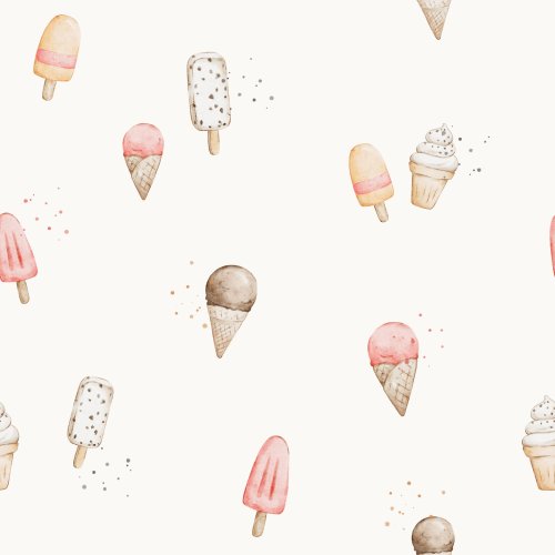 Hand drawn yummy ice cream design.