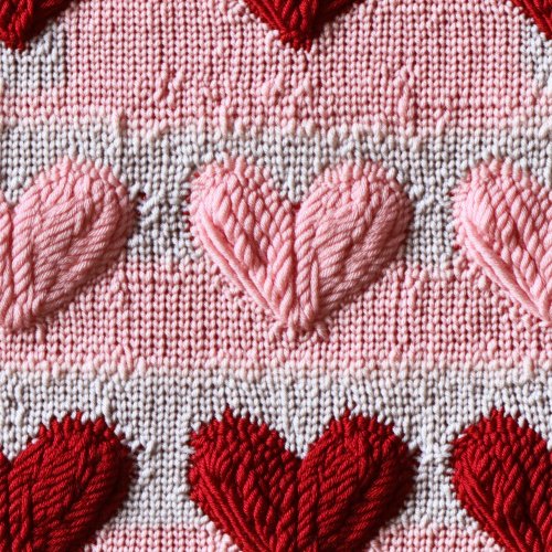 knitted sweater hearts