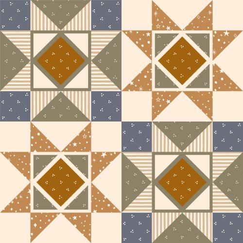 a patchwork star quilt block
