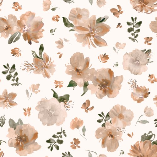 Elegant neutral-toned watercolor florals set against contrasting light and dark backgrounds.