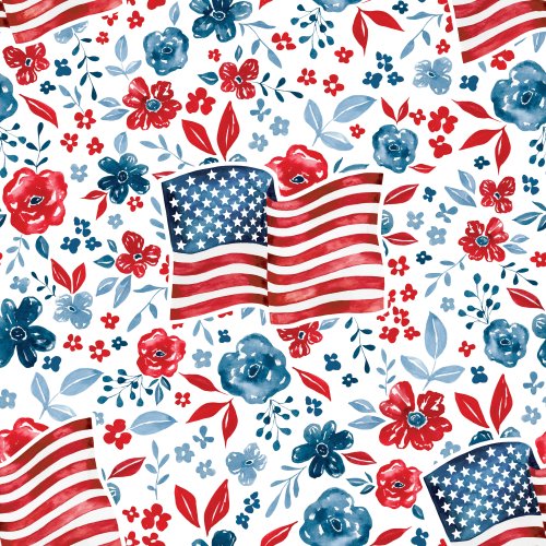 american flag floral design