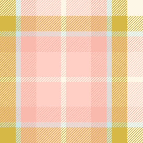 Soft pastel plaid check in blush pink and warm honey yellow tones