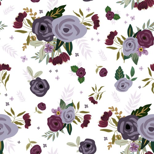 purple floral design