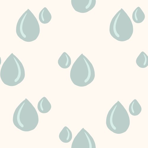 blue rain drops on cream background