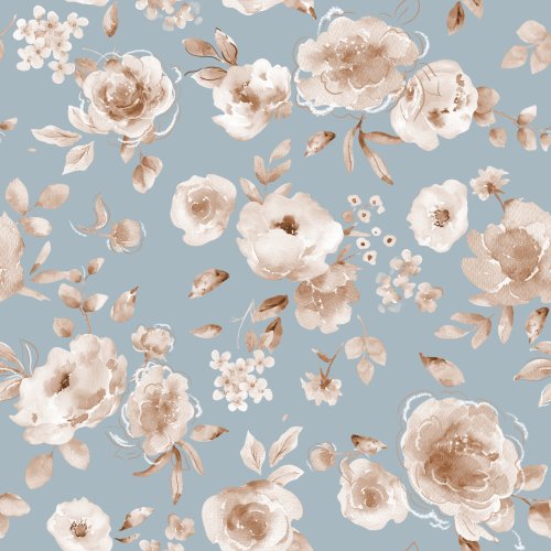 Watercolor floral. Peonies and roses. Hand painted.