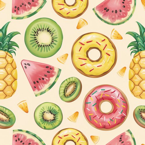 summer fruit and donuts