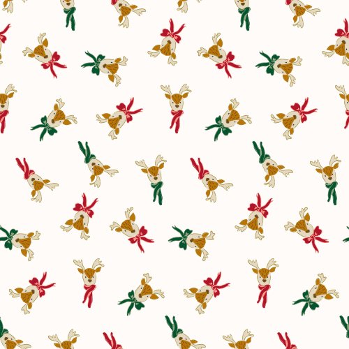 hand drawn reindeer illustration tossed multi directional